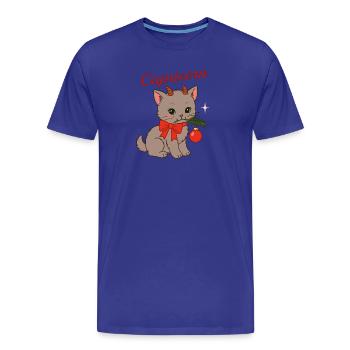 Capricorn Cat Magic Festive Day - Men's Premium Organic T-Shirt - royal blue - Front - Damien (186cm)
