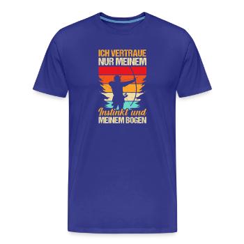 Tir à l’arc Tir à l’arc Tir à l’arc - T-shirt bio Premium Homme - bleu roi - Devant - Damien (186cm)