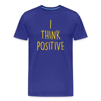 Je pense que c’est positif - T-shirt bio Premium Homme - bleu roi - Devant - Damien (186cm)