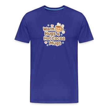 Câlins chaleureux Tasse de cacao - T-shirt bio Premium Homme - bleu roi - Devant - Damien (186cm)