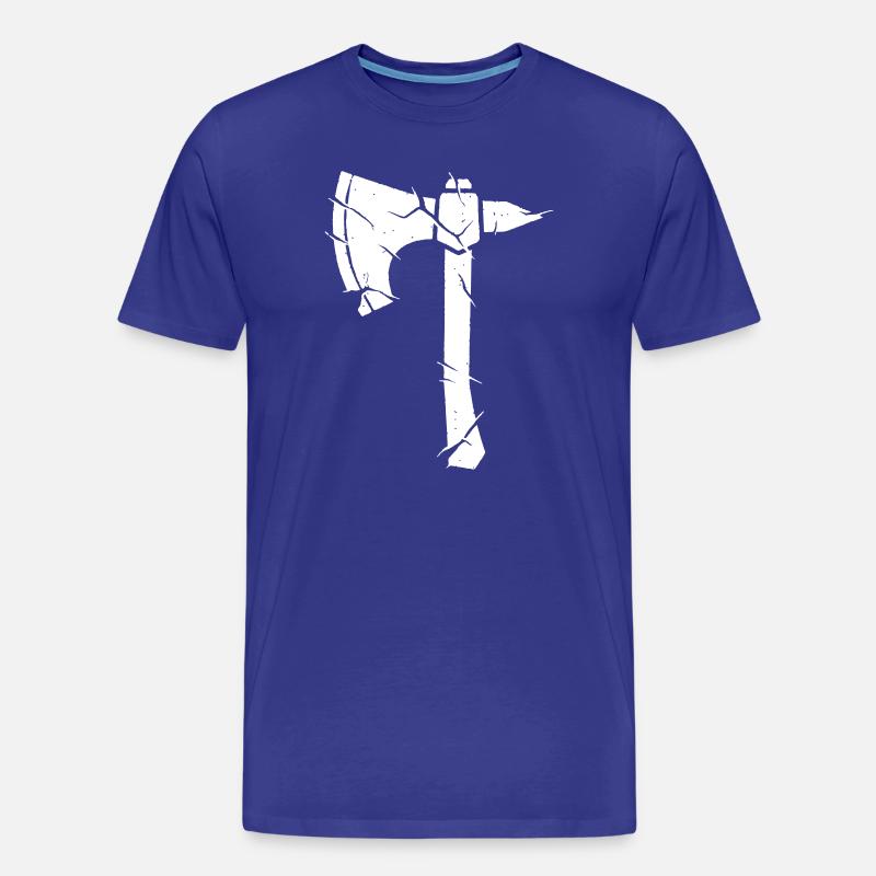 Wikinger Axt Mosaik Splitter Fantasy - Männer Premium Bio T-Shirt - Königsblau