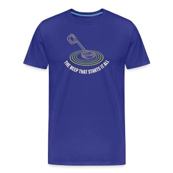 Introverted metal detector hobbyist - Men's Premium Organic T-Shirt - royal blue - Front - Damien (186cm)