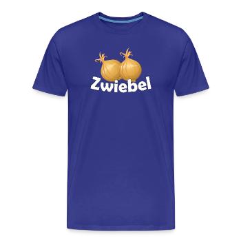 ZWIEBEL - Männer Premium Bio T-Shirt - Königsblau - Vorne - Damien (186cm)