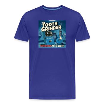 La pédale dentaire broyeuse de dents - T-shirt bio Premium Homme - bleu roi - Devant - Damien (186cm)