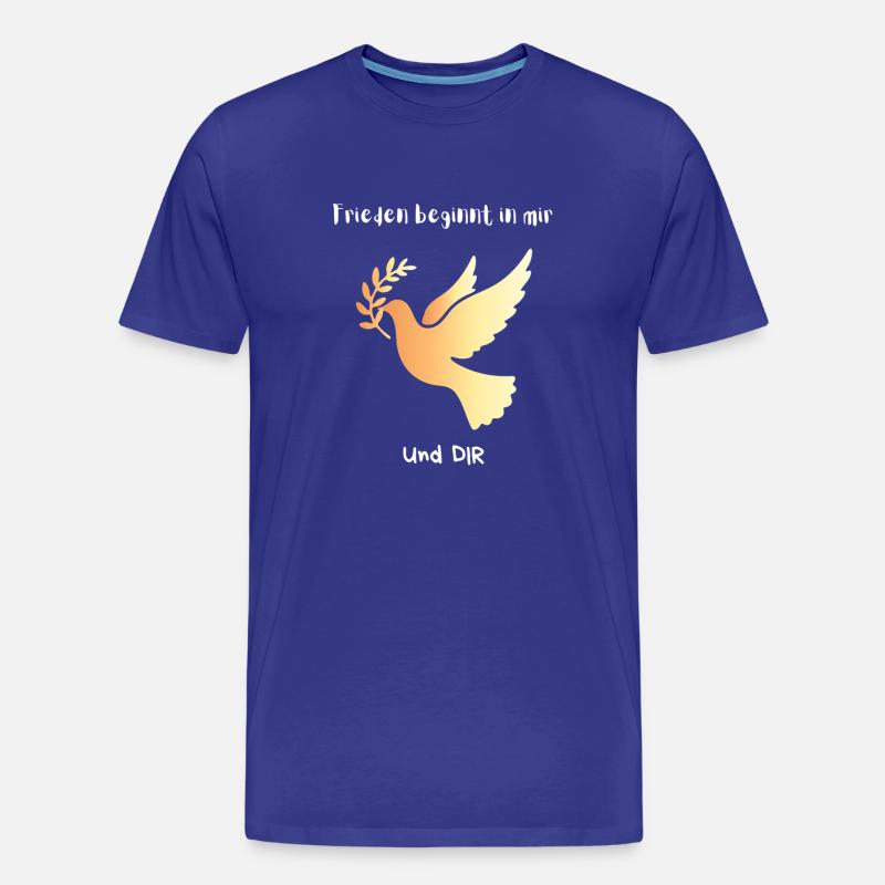 Frieden beginnt in mir und DIR - Männer Premium Bio T-Shirt - Königsblau