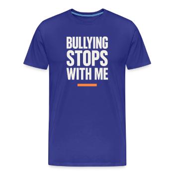 Sympathie anti-harcèlement, Lève-toi - T-shirt bio Premium Homme - bleu roi - Devant - Damien (186cm)