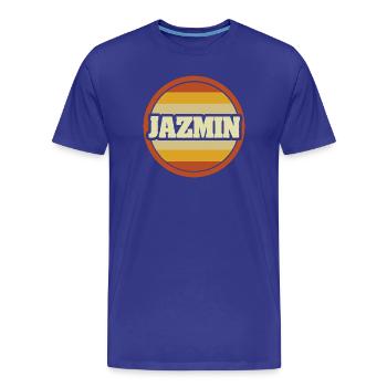 Vorname Jazmin - Männer Premium Bio T-Shirt - Königsblau - Vorne - Damien (186cm)