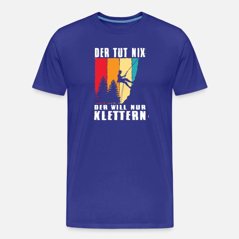 Bouldern Geschenke Klettern Kletterer Boulderer - Männer Premium Bio T-Shirt - Königsblau