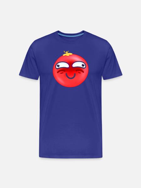 Christmas Ball Embarrassed Smile - Men's Premium Organic T-Shirt - royal blue