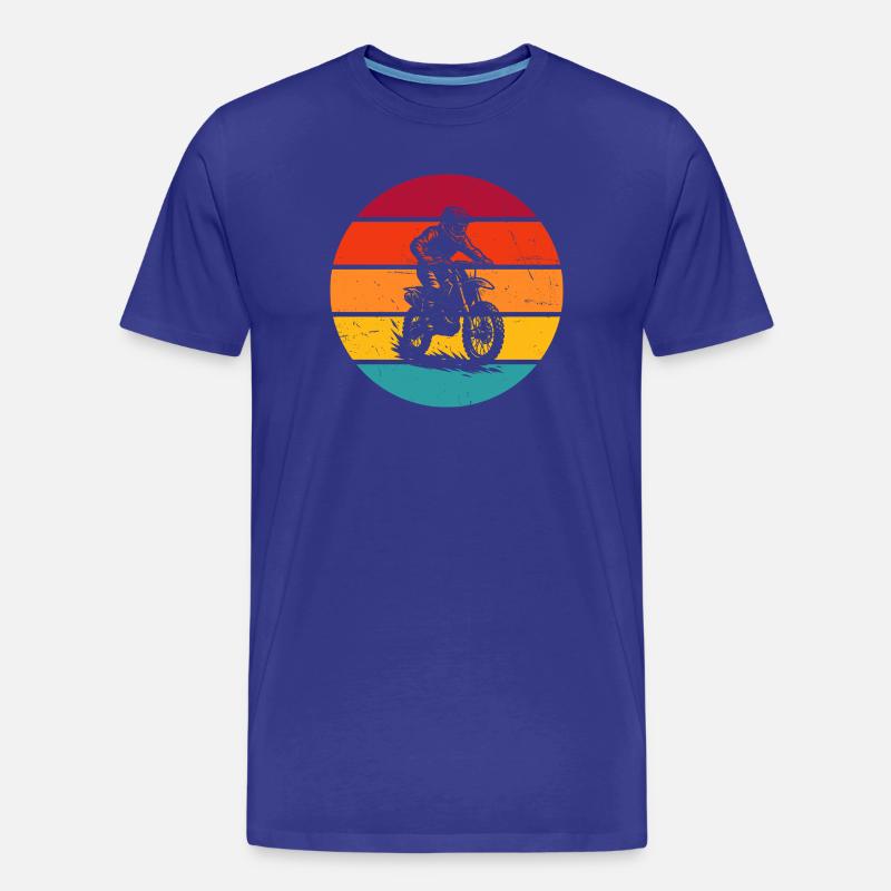 Charakterstarkes Motocross Design - Männer Premium Bio T-Shirt - Königsblau
