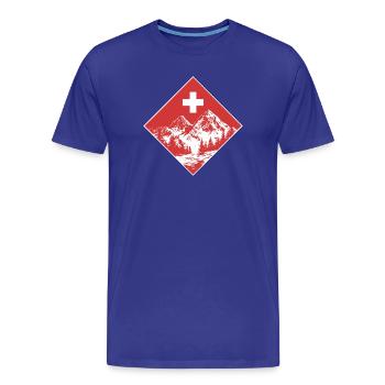 Suisse Suisse Suisse Suisse Ski Montagnes Sports - T-shirt bio Premium Homme - bleu roi - Devant - Damien (186cm)