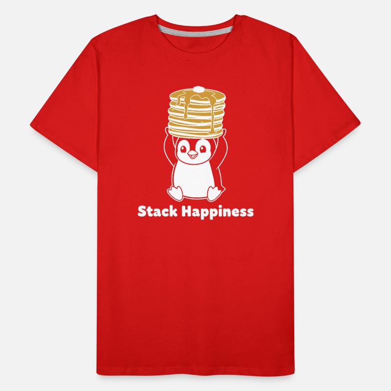 Stack Happiness Pinguin Männer Premium Bio T-Shirt