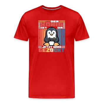 King wants to gamble - Men's Premium Organic T-Shirt - red - Front - Damien (186cm)