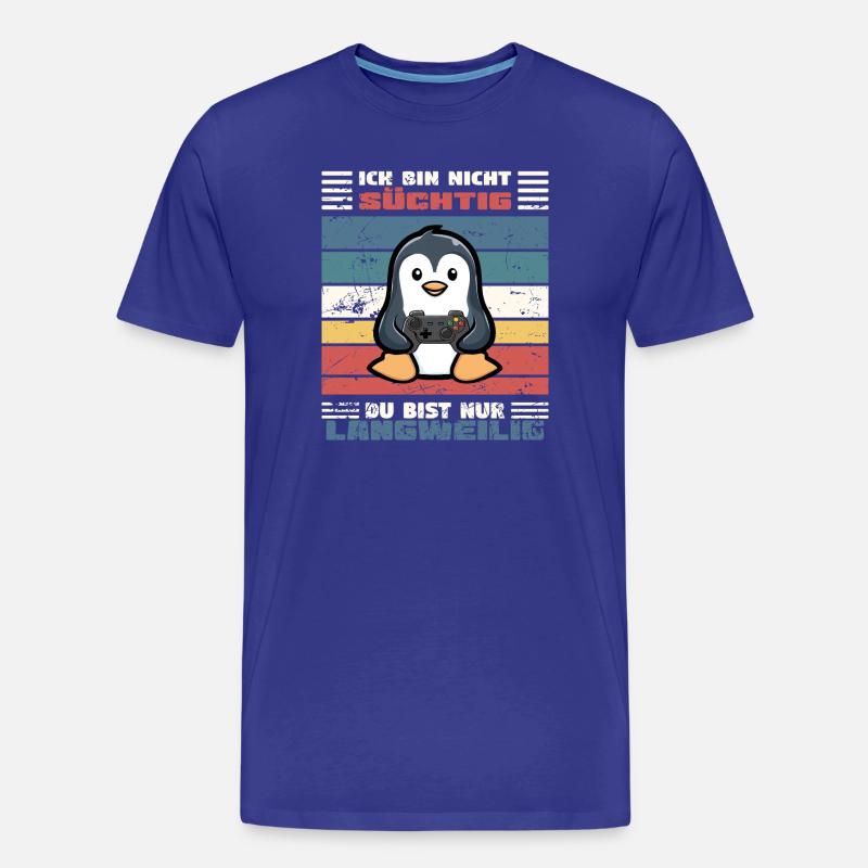 süchtiger zocker - Männer Premium Bio T-Shirt - Königsblau