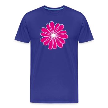 Blüte - Männer Premium Bio T-Shirt - Königsblau - Vorne - Damien (186cm)
