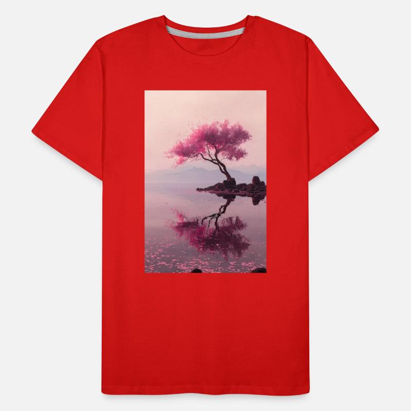 Reflets sur la rive de Blush Blossom T-shirt bio Premium Homme