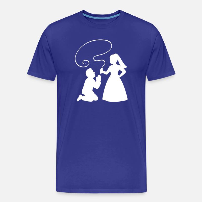 Brautpaar Ehepaar Peitsche - Männer Premium Bio T-Shirt - Königsblau