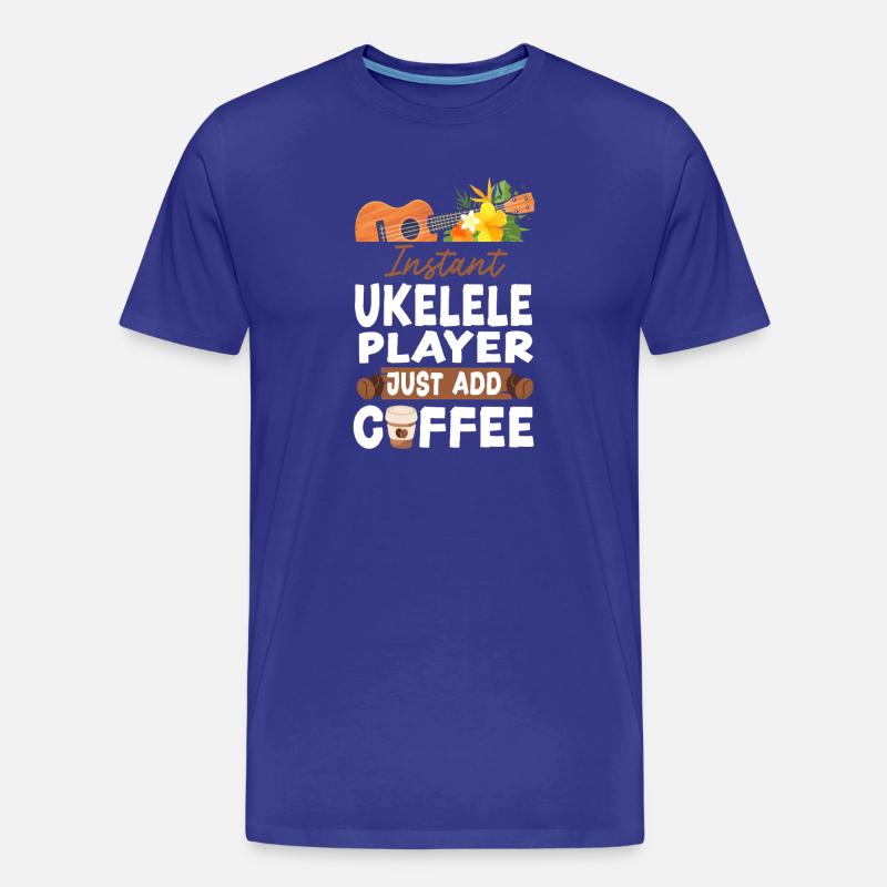 Hawaiian Ukulele Uke Coffee - Männer Premium Bio T-Shirt - Königsblau
