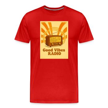 Warm Retro-Radio mit echten 70er-Vibes - Männer Premium Bio T-Shirt - Rot - Vorne - Damien (186cm)
