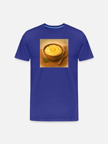 Mashed potatoes in a pot - Men's Premium Organic T-Shirt - royal blue
