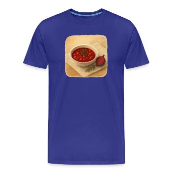 Rote Beete Suppe  - Männer Premium Bio T-Shirt - Königsblau - Vorne - Damien (186cm)