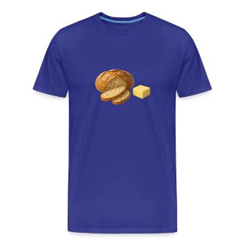 Pain et beurre - T-shirt bio Premium Homme - bleu roi - Devant - Damien (186cm)
