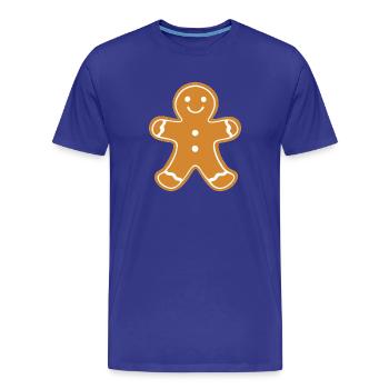 Lebkuchenmann Klassischer Lebkuchenmann - Männer Premium Bio T-Shirt - Königsblau - Vorne - Damien (186cm)