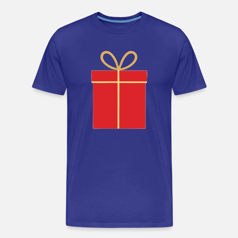 Weihnachtsgeschenk, rote Geschenkbox - Männer Premium Bio T-Shirt - Königsblau