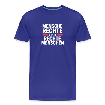 Human rights instead of right-wing people - Cool Pride - Men's Premium Organic T-Shirt - royal blue - Front - Damien (186cm)