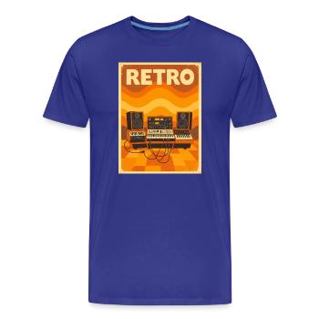 Gestapelte Retro-Lautsprecher steigen mit musikalischer Energie - Männer Premium Bio T-Shirt - Königsblau - Vorne - Damien (186cm)
