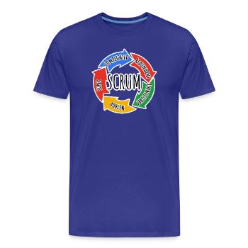Cadre Scrum pour le travail agile en développement - T-shirt bio Premium Homme - bleu roi - Devant - Damien (186cm)