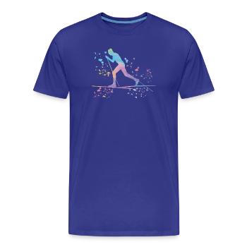 Cross-country skiing Cross-country skiing - Men's Premium Organic T-Shirt - royal blue - Front - Damien (186cm)