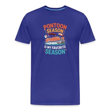 Pontoon Season Is My Favorite Season Funnier - Men's Premium Organic T-Shirt - royal blue - Front - Damien (186cm)