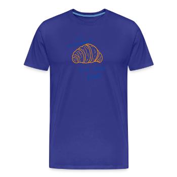 Ein Croissant bitte - Männer Premium Bio T-Shirt - Königsblau - Vorne - Damien (186cm)