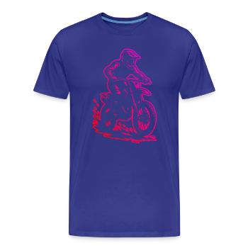 Graphismes motocross pour le motocross - T-shirt bio Premium Homme - bleu roi - Devant - Damien (186cm)