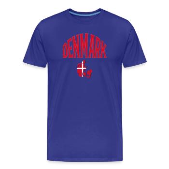 Denmark - Men's Premium Organic T-Shirt - royal blue - Front - Damien (186cm)