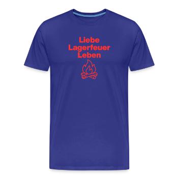 Liebe Lagerfeuer Leben.  Perfekt für Camper, Van - Männer Premium Bio T-Shirt - Königsblau - Vorne - Damien (186cm)