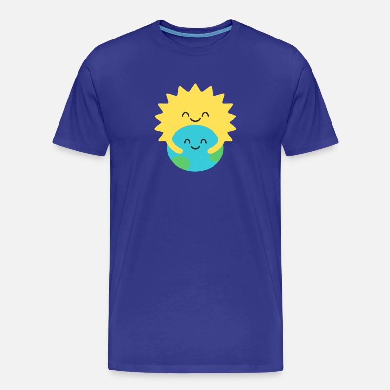Umarmte Erde und Sonne - Männer Premium Bio T-Shirt - Königsblau
