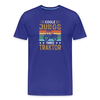 Agriculteur offre des cadeaux agricoles Tracteurs agricoles - T-shirt bio Premium Homme - bleu roi - Devant - Damien (186cm)