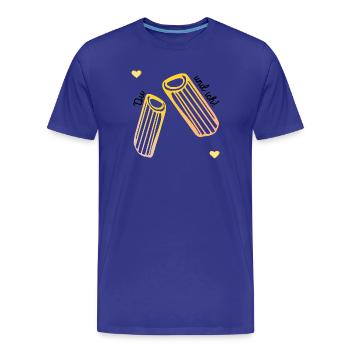 Amour des pâtes de la Saint-Valentin - T-shirt bio Premium Homme - bleu roi - Devant - Damien (186cm)
