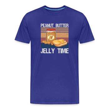 Peanut Butter Jelly Time - Männer Premium Bio T-Shirt - Königsblau - Vorne - Damien (186cm)