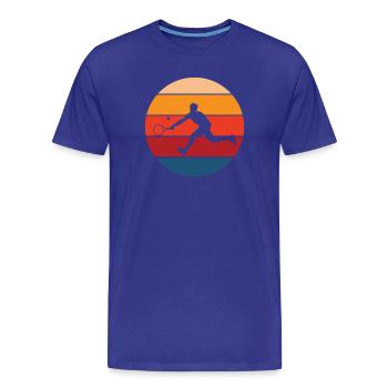 Tennis - Männer Premium Bio T-Shirt - Königsblau - Vorne - Damien (186cm)