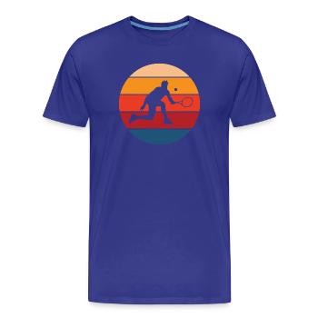Tennis - Männer Premium Bio T-Shirt - Königsblau - Vorne - Damien (186cm)
