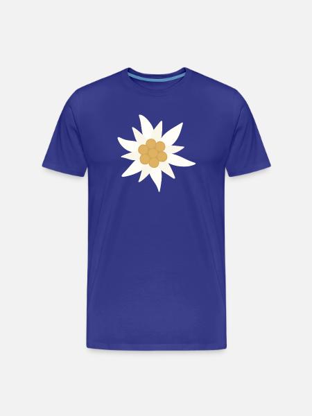 Fleur d’Edelweiss - T-shirt bio Premium Homme - bleu roi