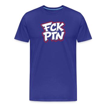 FCK PTN Anti Putin Statement - Men's Premium Organic T-Shirt - royal blue - Front - Damien (186cm)