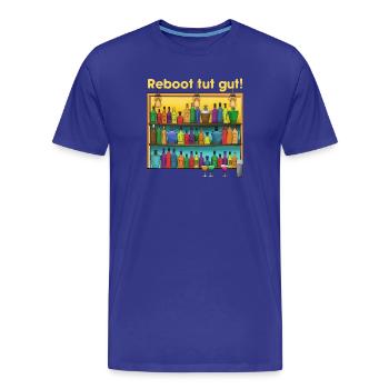 Reboot Barpalette: Bunte Spirituosen - Männer Premium Bio T-Shirt - Königsblau - Vorne - Damien (186cm)