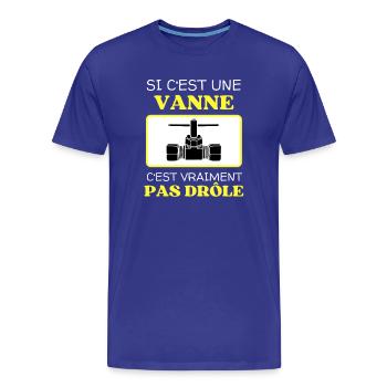Ein Witz, der nicht lustig ist - Männer Premium Bio T-Shirt - Königsblau - Vorne - Damien (186cm)