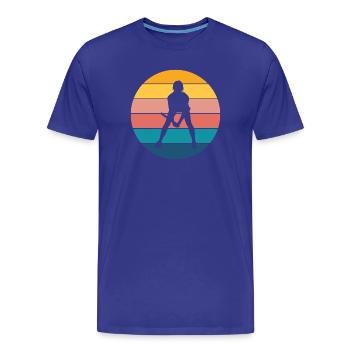 Tennis - Männer Premium Bio T-Shirt - Königsblau - Vorne - Damien (186cm)