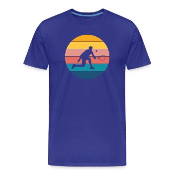 tennis - T-shirt bio Premium Homme - bleu roi - Devant - Damien (186cm)