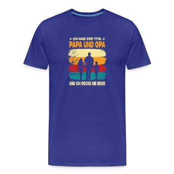 Bester Papa Opa Der Welt Geschenke Weihnachten - Männer Premium Bio T-Shirt - Königsblau - Vorne - Damien (186cm)